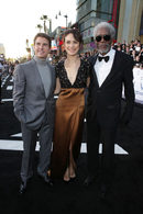 Заедно с Том Круз и Морган Фрийман на премиерата на "Забвение" в Холивуд