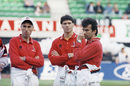 Холандецът продължава победния си ход с "росонерите" и дублира европейската клубна титла през 1989 и 1990 г., след като през 1988 г. печели Евро 1988 с Холандия.<br /><br />На снимката: Ван Бастен (в средата) със своите съотборници в "Милан" Мауро Тасоти и Деян Савичевич преди европейския финал с "Аякс" на 24 май 1995 г.