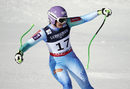 Реакцията на словенската скиорка, след като постигна най-добрия резултат в първия манш от комбинацията.