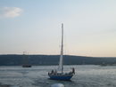 Морска гара Варна в обичайното за лятото оживление-посрещане и изпращане на кораби и яхти.