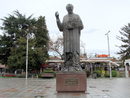 Паметникът на Св. Климент Охридски на крайбрежната улица, за него казват, че бил невисок, пълничък, весел и сладкодумен, докато брат му Наум бил висок, слаб и затворен като характер.