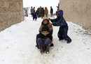 Зимен ден в Кабул, Афганистан.