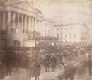 Първата известна снимка от президентска клетва - тази на Джеймс Бюканън през март 1857 г.