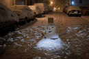 Снежен човек изникна в центъра на южноиспанския град Ронда.