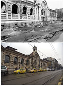 Централните софийски хали посрещнаха промените през 1989г. затворени за ремонт (горе) Най-известният търговски комплекс в София е изграден през 1911 г. на ъгъла на бул. "Мария Луиза" ул. "Екзарх Йосиф" по проект на архитекта Наум Торбов. <br /><br />След реконструкция, продължила 12 г. и придружавана от политически скандали, Халите отвориха врати отново през 2000г. и в момента вътре се помещават различни магазини и сергии за храни, козметика, сувенири и др.
