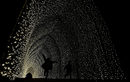 В градините "Кю" в Лондон за шеста година беше открита зимна пътека с над милион блещукащи лампички и хиляди лазерни лъчи.<br />