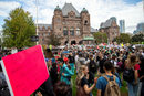 Кадър от протеста в Онтарио, Канада.