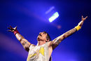 Антъни Кийдис, вокалът на групата Red Hot Chilli Peppers, по време на участие на музикалния фестивал Rock in Rio в Рио де Жанейро, Бразилия.