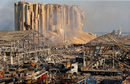 Районът на взрива в Бейрут, Ливан.