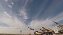 Изстрелване на дрон по време на мащабно учение за водене на битка с безпилотни летателни апарати на иранската армия в Семнан.