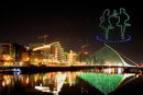 500 дрона участваха в светлинно шоу, озаглавено "Оркестър на светлината", по случай деня на Свети Патрик в Дъблин, Ирландия.