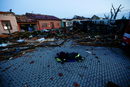 Последици след преминаването на торнадо в село Моравска Нова Вес, Чехия.