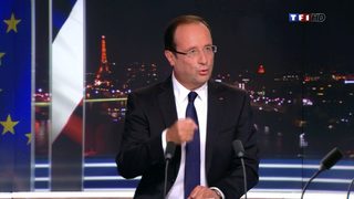 Оланд <span class="highlight">обеща</span> план за икономическо възстановяване на Франция за две години