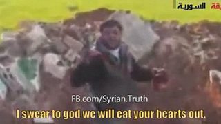 Сирийският бунтовник, изял сърце пред камера, обясни действията си
