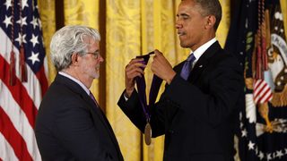Барак Обама връчи медал за изкуство на <span class="highlight">Джордж</span> <span class="highlight">Лукас</span>