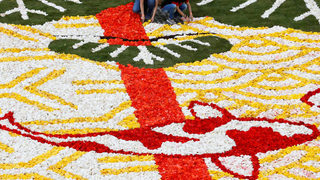 Фотогалерия: Японски мотиви украсяват цветния <span class="highlight">килим</span> в Брюксел тази година