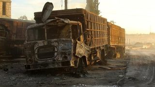 Москва твърди, че конвоят в Сирия се е подпалил
