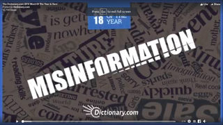 "Погрешни сведения" е дума на годината на Dictionary.com