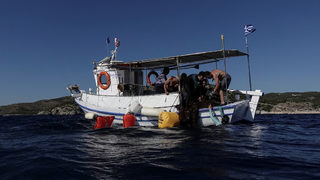 Фотогалерия: <span class="highlight">Водолази</span> чистят "коралови рифове от пластмаса" в Гърция