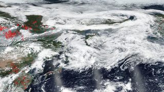 Снимка на деня: Димът от горските пожари в Сибир достигна САЩ и Канада