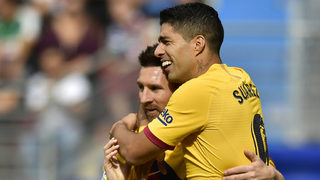 Снимка на деня: Меси, Суарес и Гризман поведоха "Барселона" към нов успех