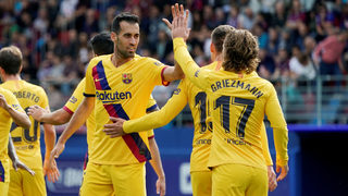 Снимка на деня: Меси, Суарес и Гризман поведоха "Барселона" към нов успех