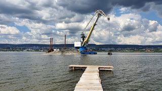 "Ново 20" с ремонта на скъсания тръбопровод през Варненското езеро