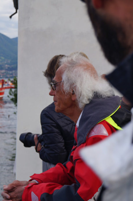Христо Явашев в Сулцано (Италия), на брега на езерото Изео, 18 юни 2016 г., откриване на проекта "Плаващите кейове"