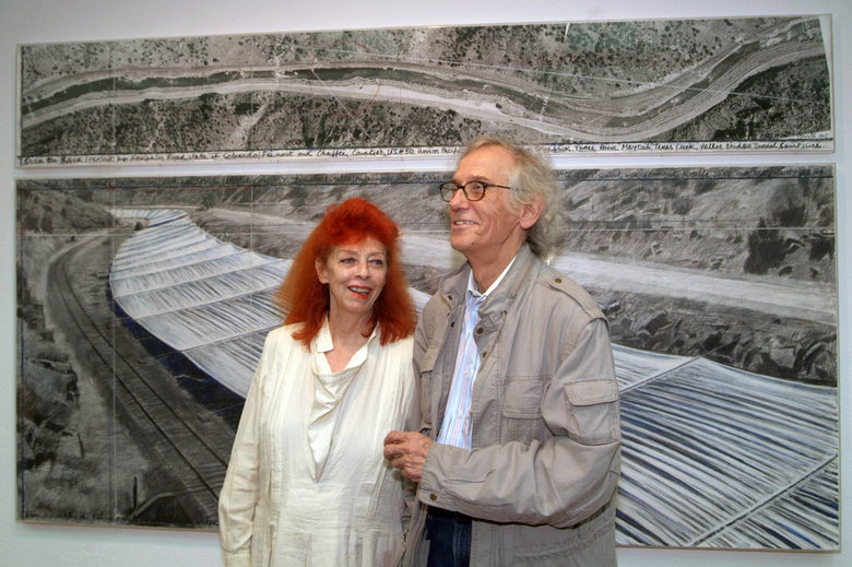 Кристо и съпругата му Жан-Клод, която почина през 2009г.