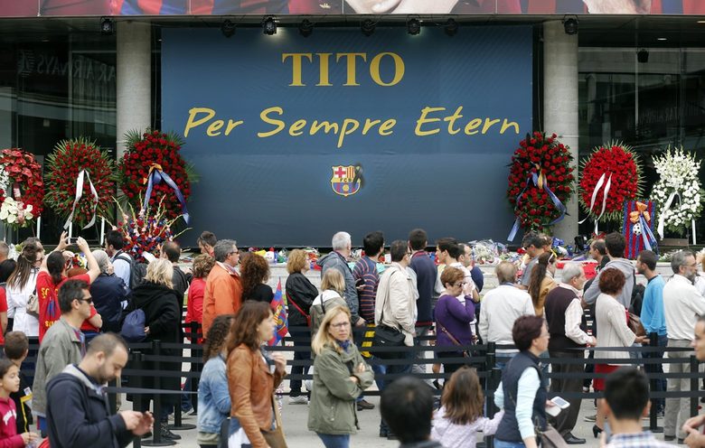 В последните дни привържениците на "Барселона" отдадоха своята почит на Тито Виланова