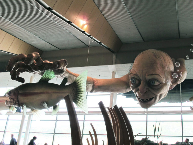 Фигура на Ам-гъл на летището в Уелингтън, Нова Зеландия.