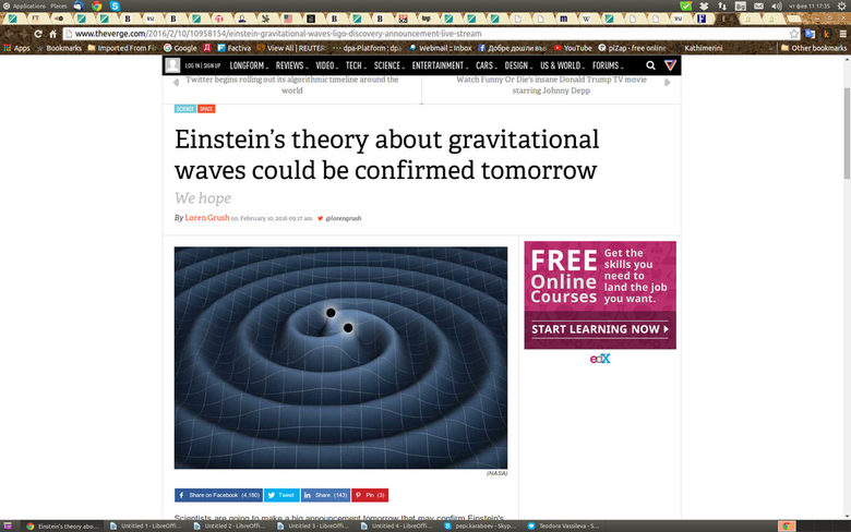Има гравитационни вълни – учени потвърдиха теорията на Айнщайн