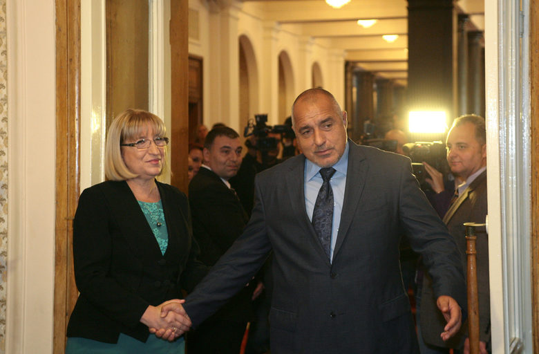 Цачева и Борисов в парламента