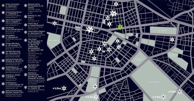 Фестивална карта с локациите