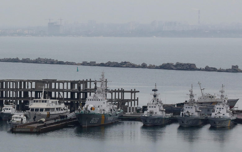 Плавателни съдове на украиската брехова охрана в Одеса.