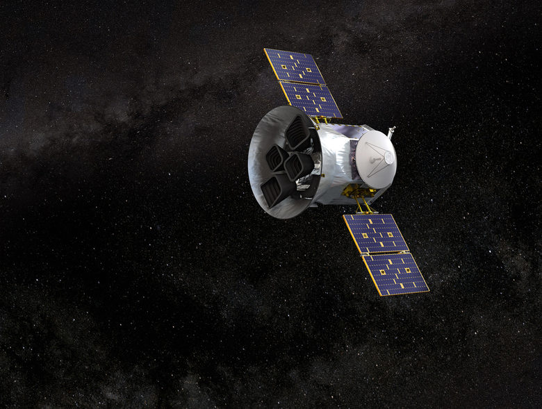 Космическият телескоп TESS (Transiting Exoplanet Survey Satellite) на НАСА.