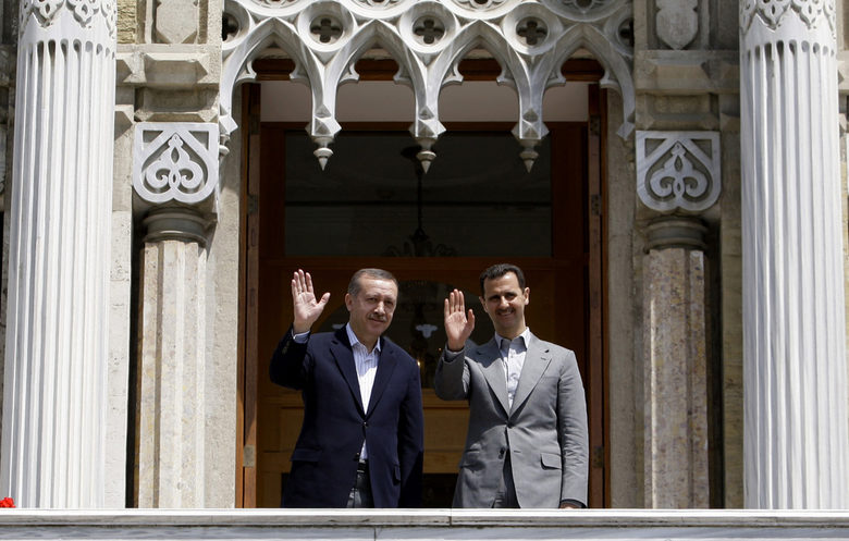 Башар ал Асад с тогавашния турски премиер Реджеп Тайип Ердоган, 2010 г.