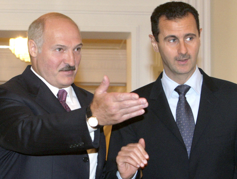 Башар ал Асад с беларуския си колега Александър Лукашенко, 2010 г.