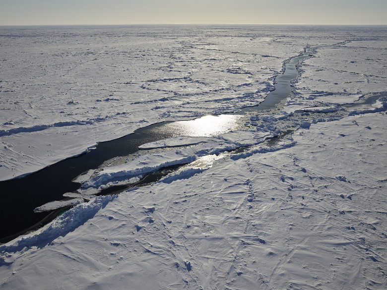 Море Лаптеви, заснето от полярната експедиция MOSAiC