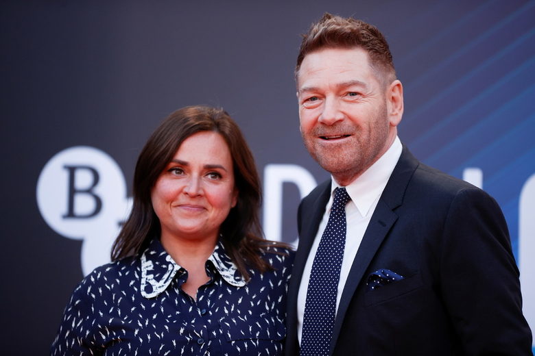 Кенет Брана със съпругата си Линдзи Брунок на премиерата на "Белфаст" в Лондон.
