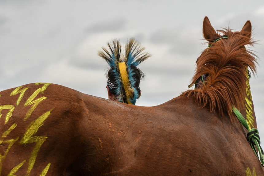 Момент от състезание с коне в Оклахома, САЩ.