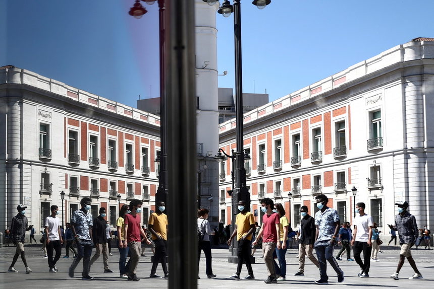 Площад Puerta del Sol в Мадрид, Испания.