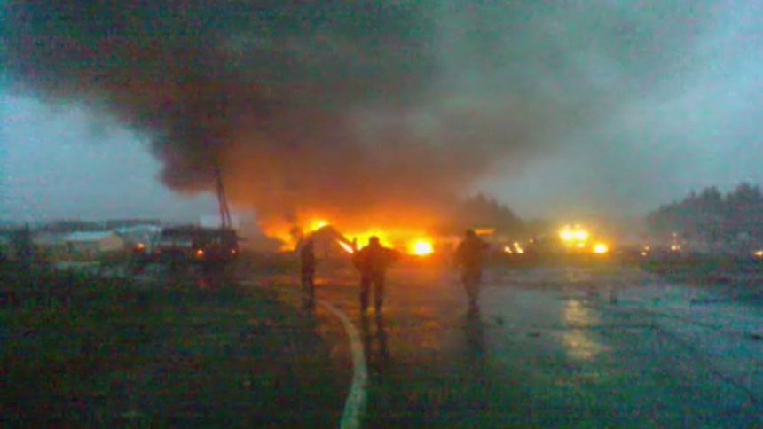 Кадри от първите минути след катастрофата край Петрозаводск