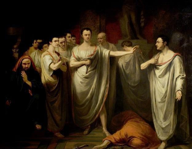 "Смъртта на Юлий Цезар", картина на Джордж Клинт от колекцията на Кралския шекспиров театър