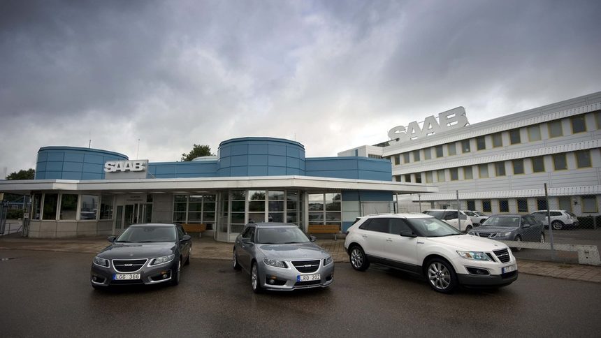 Поглед към завода на "Сааб" край Тролатан, който не произвежда коли от април