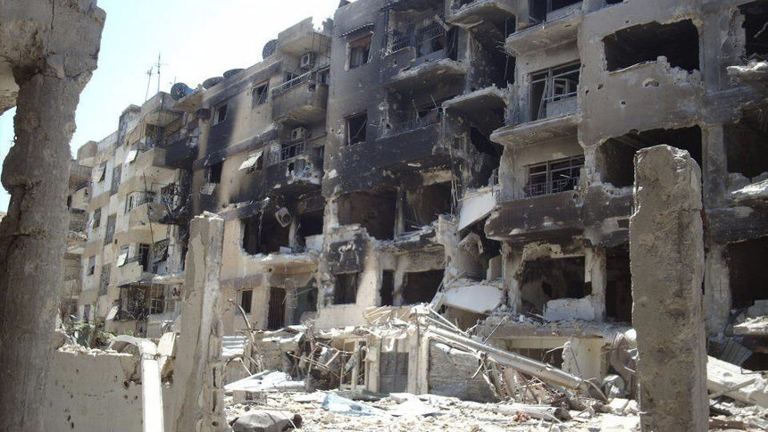 Разрушени сгради в Сирия