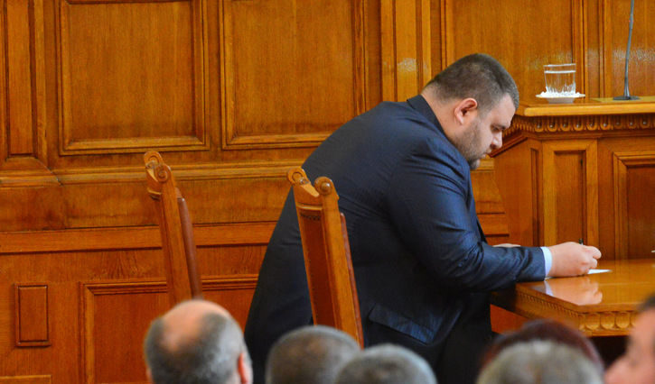 Делян Пеевски след избирането му за председател на ДАНС.