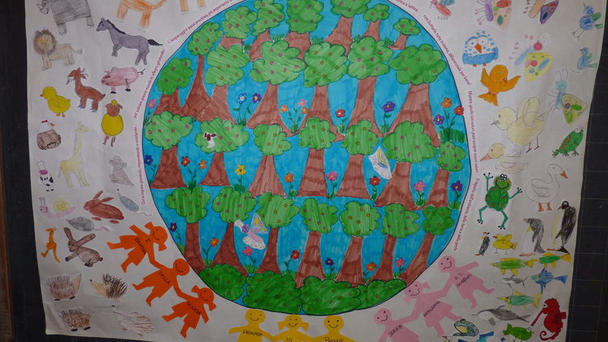 Проект, създаден от децата от началното училище в Падулле по повод екологично събитие