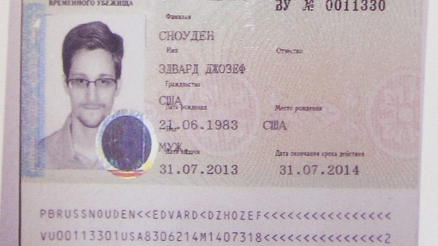 Документът за временно убежище на Сноудън