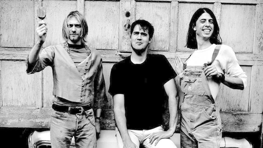 Nirvana през 1993 г., година преди самоубийството на Кърт Кобейн